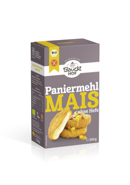 *Bio Mais Paniermehl ohne Hefe glutenfrei Bio (200g) Bauck Mühle