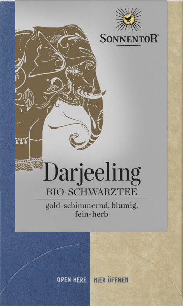 *Bio Darjeeling Schwarztee, Doppelkammerbeutel (27g) Sonnentor