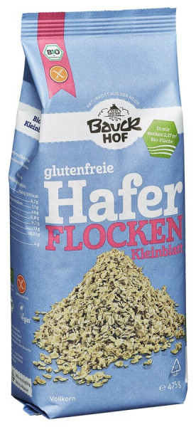 *Bio Haferflocken Kleinblatt glutenfrei Bio (475g) Bauck Mühle