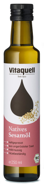 *Bio Sesam-Öl Bio nativ, kaltgepresst (0,25l) Vitaquell