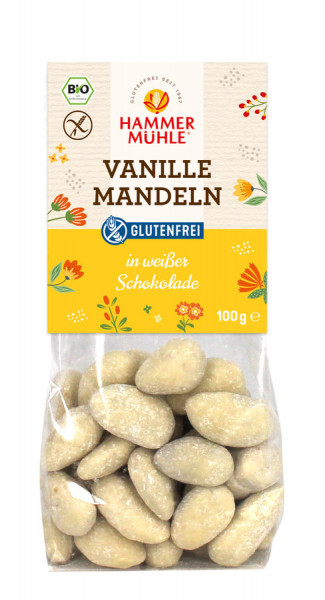 *Bio Bio Vanille Mandeln mit weißer Schokolade gf (100g) Hammermühle