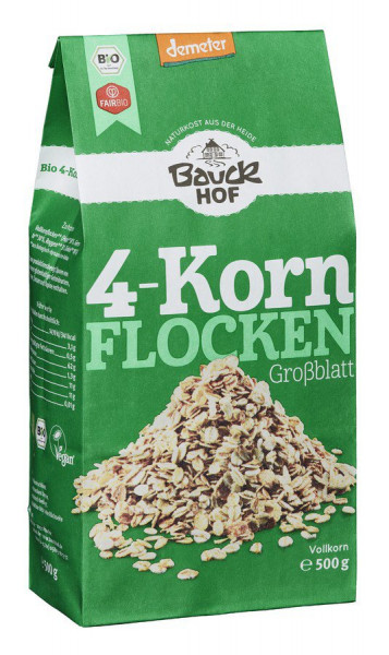 *Bio 4-Korn Flocken ohne Weizen Demeter (500g) Bauckhof