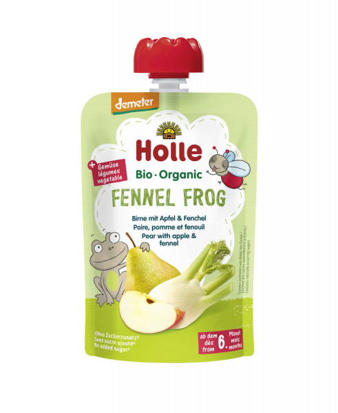 *Bio Fennel Frog - Pouchy Birne, Apfel, Fenchel (100g) Holle