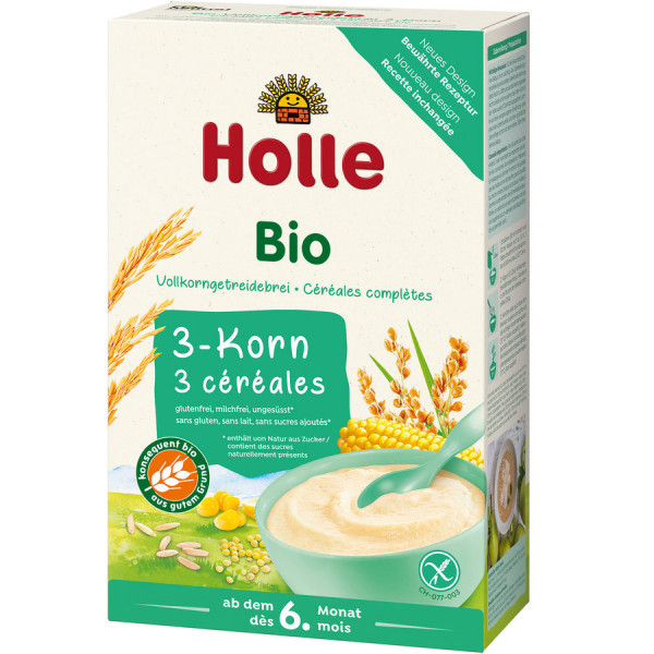 *Bio Bio-Vollkorngetreidebrei 3-Korn (250g) Holle