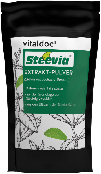 vitaldoc® Steevia® EXTRAKT-PULVER Nachfüllbeutel (50g) Gesund &amp; Leben