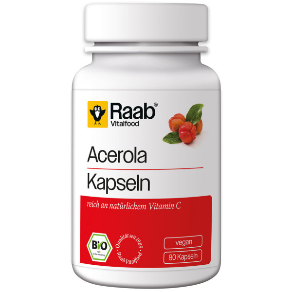 *Bio Bio Acerola Kapseln, á 500mg, 80 Stück (40g) Raab Vitalfood