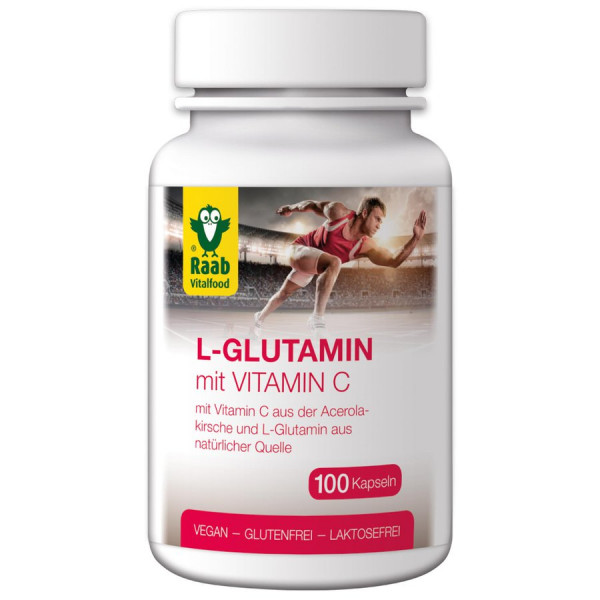 L-Glutamin 100 Kapseln à 480 mg (48g) Raab Vitalfood