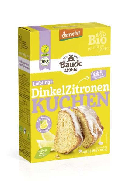 *Bio Dinkel Zitronenkuchen Demeter (485g) Bauck Mühle