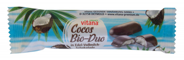 *Bio Kokosriegel in Edel-Vollmilchschokolade (24%9 (40g) Vitana