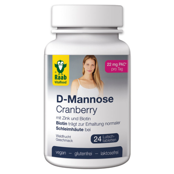D-Mannose-Cranberry Lutschtabletten (52,8g) Raab Vitalfood