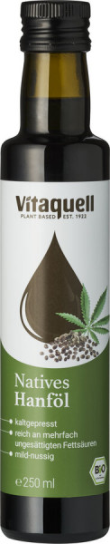 *Bio Hanf-Öl Bio nativ, kaltgepresst (250ml) Vitaquell
