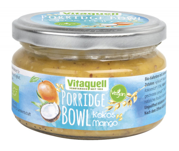 *Bio Porridge-Bowl Kokos-Mango Bio vegan (180g) Vitaquell