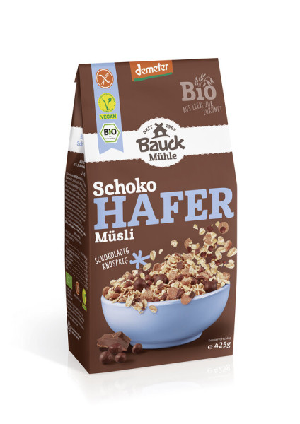 *Bio Hafer Müsli Schoko glutenfrei Demeter (425g) Bauck Mühle