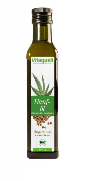 *Bio Hanf-Öl Bio nativ, kaltgepresst (250ml) Vitaquell