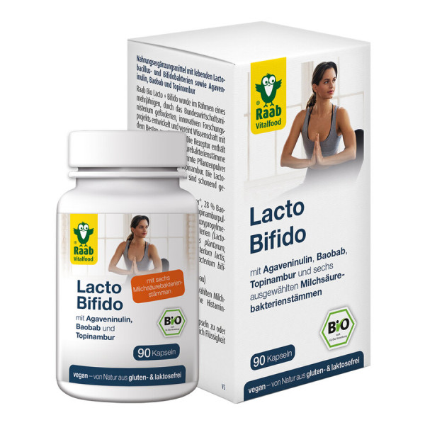 *Bio BIO Lacto + Bifido 90 Kapseln à 470 mg (42,3g) Raab Vitalfood