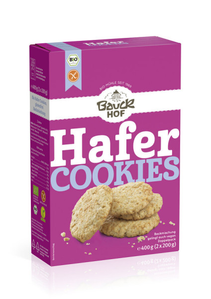*Bio Hafer Cookies glutenfrei Bio (400g) Bauck Mühle
