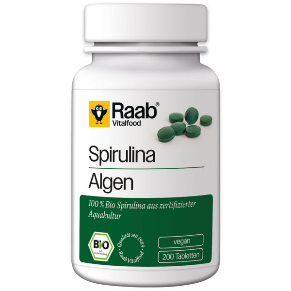 *Bio Spirulina (Mikroalgen) 200 Tabletten (80g) Raab Vitalfood